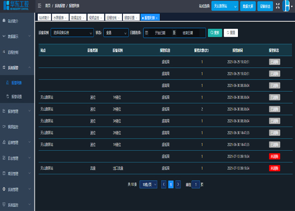 華東工控-智慧泵站管控平臺(tái)
